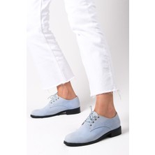 Mio Gusto Berta Mavi Süet Oxford Ayakkabı