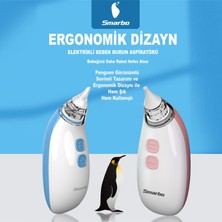 Smarbo X30-P Taşınabilir, Elektrikli, Profesyonel, Ergonomik Bebek Burun Aspiratörü-Pembe