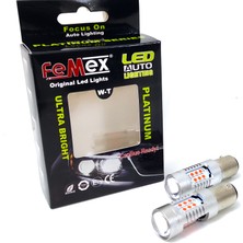 FEMEX Platinum P21W-1157-15W- Çift Duy Şaşı Led Ampul Kırmızı Mercekli