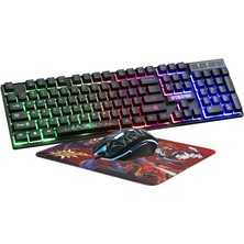 Volkano Oyuncu Klavye Mouse Mousepad Seti Marvel Spiderman Örümcek Adam Gökkuşağı Aydınlatmalı Lisanslı MV-144-SM