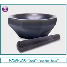 Isolab 038.07.050 Havan - Agat - Tokmağı ile - Çap 50 mm - Standart Form (1 Adet)