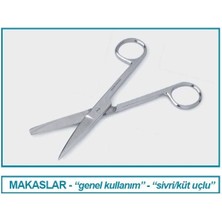 Isolab 048.24.160 Makas - Laboratuar Için - Küt/sivri - 160 mm (1 Adet)