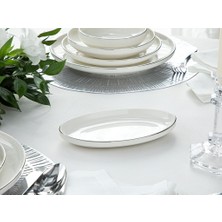 English Home Torino Porselen Kayık Tabak 20 cm Silver