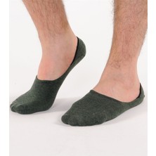 Secret Moda Özel Silikon Takviyeli Görünmez Hayalet Erkek Babet Çorap Yeşil