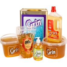 Grin Ekolojik Arap Sabunu, Full Set (Likit 0.5, 1kg - Jel 1, 2, 3 ve 1 6 Kg), Orijinal Formul Organik Ayçiçek Yağı Özlü Doğal Sıvı Sabun