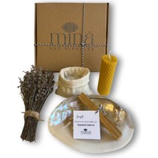 Mina And Miracles Lavanta Ritüel Seti: Palo Santo Tütsü, Lavanta Tütsü, Balmumu Mum, Tuz