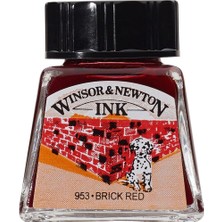 Winsor & Newton Drawing Ink Çini Mürekkebi 14ML 040 Brick Red