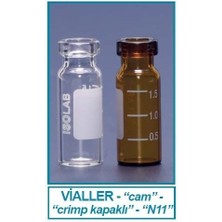 Isolab 095.02.002 Vial  Crimp Kapak  N11  1.5 ml  11.6 x 32MM  Amber 100 Adet