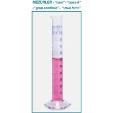Isolab 015.01.010 Mezür  Uzun Form  Hexagonal Cam Tabanlı Mavi Skala 10 ml 2 Adet
