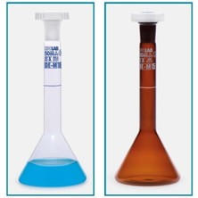 Isolab 013.13.005 Balon Joje  Trapezoidal  Şeffaf  Mavi Skala  5 ml  Ns 7/16 2 Adet