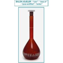 Isolab 014.01.051 Balon Joje  Standard  Amber  Beyaz Skala  50 ml  Ns 14/23 2 Adet