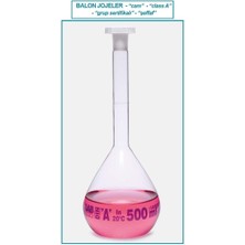 Isolab 013.01.300 Balon Joje  Standard  Şeffaf  Mavi Skala  300 ml  Ns 14/24 2 Adet