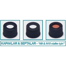 Isolab 096.01.002 Kapak  Septa  N9  Silikon/ptfe  Yarıklı 100 Adet