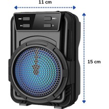 River World River Mini Işıklı Kablosuz Taşınabilir Hoparlör Bluetooth Wireless Hoparlör USB Fm Sd Kart Okuyuculu