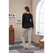 Pjs 23545 Kadın Desenli Pijama Takım