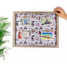Hediye Kesesi Ahşap Hasır Duvar Fotoğraf Çerçevesi 37X47