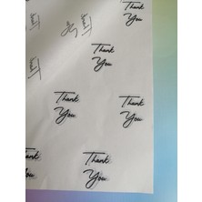 Tuğset Etiket Baskılı Pelur 50X70 cm 10 Adet Thank You Baskılı