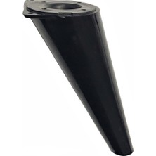 Eym Retro Açılı Konik Plastik Mobilya Ayak Koltuk Ayağı 15 cm Siyah