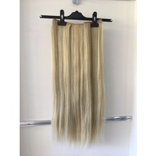 Renk Peruk Lüx Yarım Ay Çıtçıt Fiber Sentetik Küllü Sarı Renk Düz Model