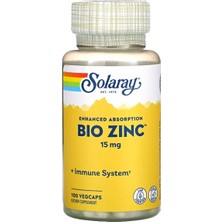 Solaray Bio Zinc 15 Mg 100 Vegcaps