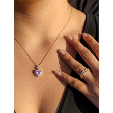 Dotslight Jewelry Rhinestone Titanik Kalp Kolye