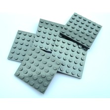 LEGO l Parçalar - Plate 6 x 6 Dark Bluish Gray (5 Adet)