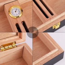 Haitun Cedar Neme Puro Ahşap Kutusu Seyahat Puro Kılıf Organizatör Higrometre Sedir ile Sedir Ahşap Kesici Seti Sigara Aksesuarları (Yurt Dışından)