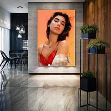 SML Tablo Dua Lipa Ünlü Şarkıcı Portre Kanvas Tablo