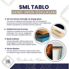 SML Tablo Selam Veren Balerin Dansçı Kadın Kanvas Tablo