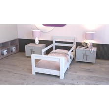 Lullaby Quinn MDF Beyaz Montessori Çocuk Karyolası
