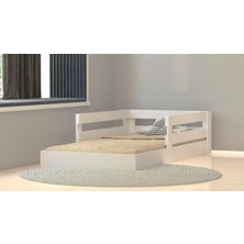 Lullaby Ivy  Mdf Beyaz Montessori Çocuk Karyolası
