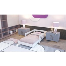 Lullaby Ivy  Mdf Beyaz Montessori Çocuk Karyolası