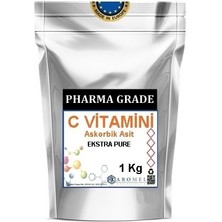 Aromel C Vitamini 1 kg Pharma Grade Yenilebilir Askorbik Asit Avrupa Menşeli Toz Form