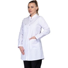 Sarıçiyil Tekstil Beyaz Alpaka Tesettür Hastane Forması (Kadın Tek Üst)