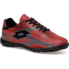 Kırmızı Lotto Offense Tf Erkek Halı Saha Ayakkabısı Suni Deri Malzeme ile Tasarlandı