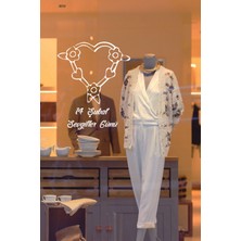Mıgnatıs Sevgililer Günü Üzerinde Çiçekler Bulunan Kalp 60 cm Sticker