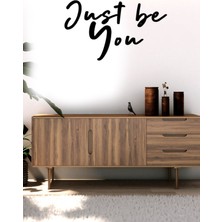 Mıgnatıs El Yazısı ile Yazılmış Just Be You Yazısı Sticker 60X35CM - Siyah