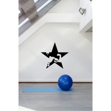 Mıgnatıs Yıldız ve Kaslı Adam Sticker - Spor Salonu Dekoru, Spor Çıkartması, Motivasyon Çıkartması,
