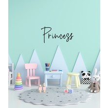 Mıgnatıs El Yazısı Princess Duvar Yazısı  Duvar Sticker, Ev Dekorasyonu,oturma Odası, Salon Sticker 60X30CM