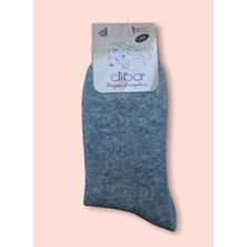 Diba Bayan Gri Yün Kışlık Soket Çorap