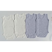 Özdemirli Bebe Jakarlı Klimalı Askılı Çıtçıtlı Badi 4 Lü Paket