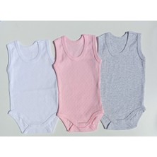 Özdemirli Bebe Jakarlı Klimalı Askılı Çıtçıtlı Badi 3 Lü Paket