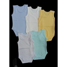 Özdemirli Bebe  askılı Basic Bisiklet Yaka Atlet Çıtçıtlı Badi 5li Paket 0-48 Ay