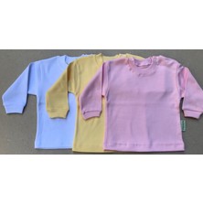 Bebedino Üst Badi Uzun Kol (3 Lu Paket) (Beyaz,sarı,pembe)