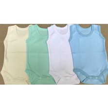 Bebedino Çıtçıtlı Badi Askılı (4 Lü Paket) Krem,yeşil,beyaz,mavi