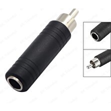 Rca Erkek - 6.35MM Dişi Mono Ses Adaptörü