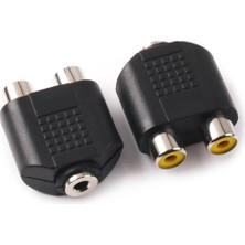 3.5mm (1/8 Inç) Trs Dişi - 2 Rca Dişi Adaptör