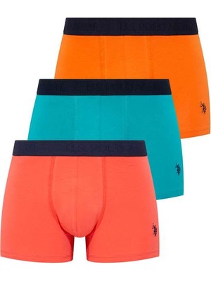 U.S. Polo Assn. Erkek Çok Renkli 3'lü Boxer