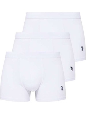 U.S. Polo Assn. Erkek Beyaz 3'lü Boxer 80173