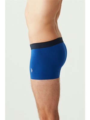 U.S. Polo Assn. Erkek Lacivert - Saks - Lacivert Melanj 3 Lü Boxer